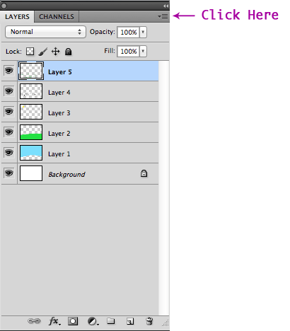 The Layers-Paneloptions-Menu-Button