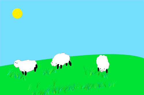 This is the sheep image that we are going to use to help you learn Photoshop layers.