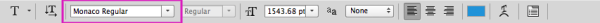 Changing the font of Photoshop type tool