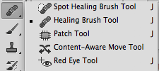 Accessing Healing Brush Tool