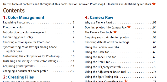 Photoshop CC- Visual QuickStart Guide Table Of Contents