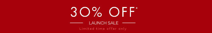 30% launching promotion