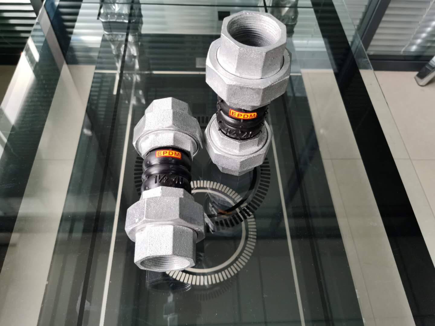 Twin sphere thread union rubber expansion joint Henan Shunying