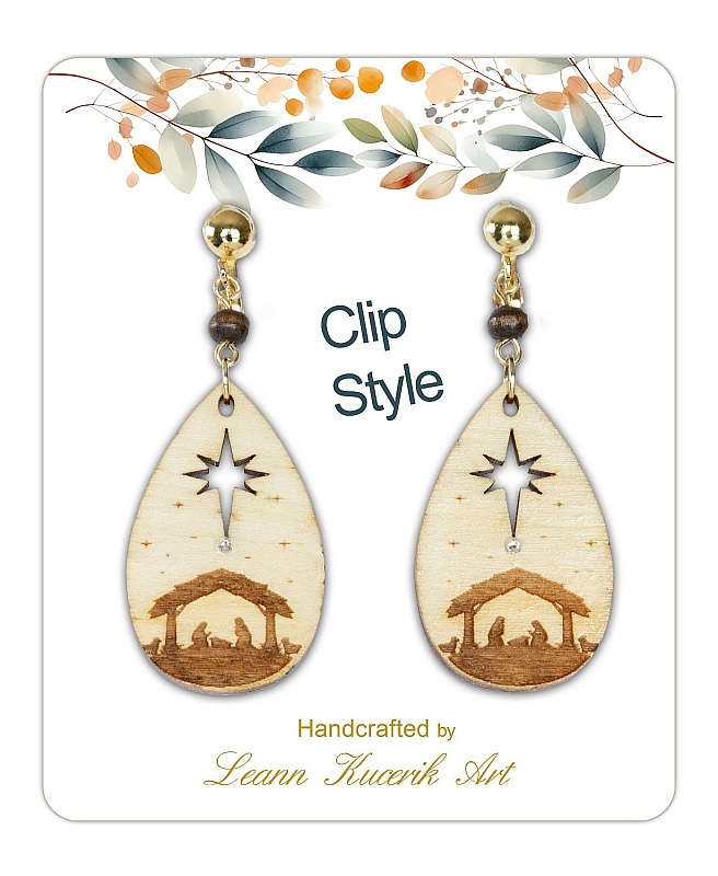 Nativity Teardrop Earrings