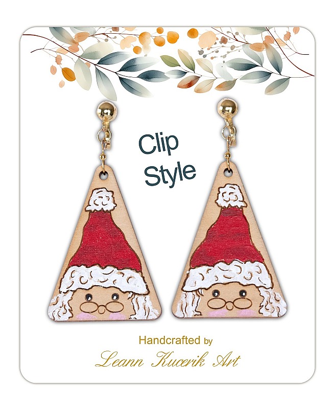 REVERSIBLE Santa Earrings - Two in One