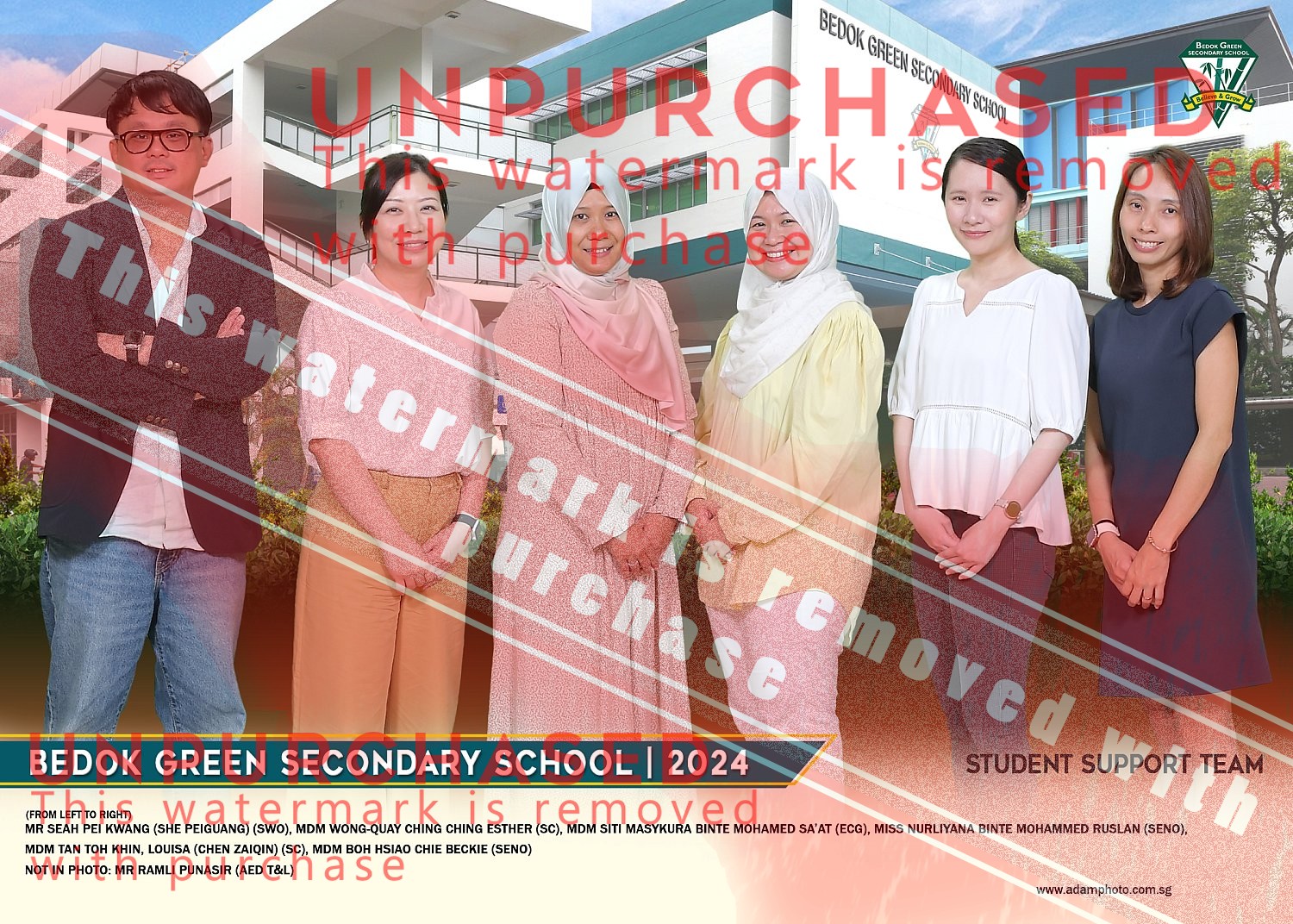 Bedok Green Secondary School - Staff and Dept 2024 - Schools 2024 - ADAMPHOTO