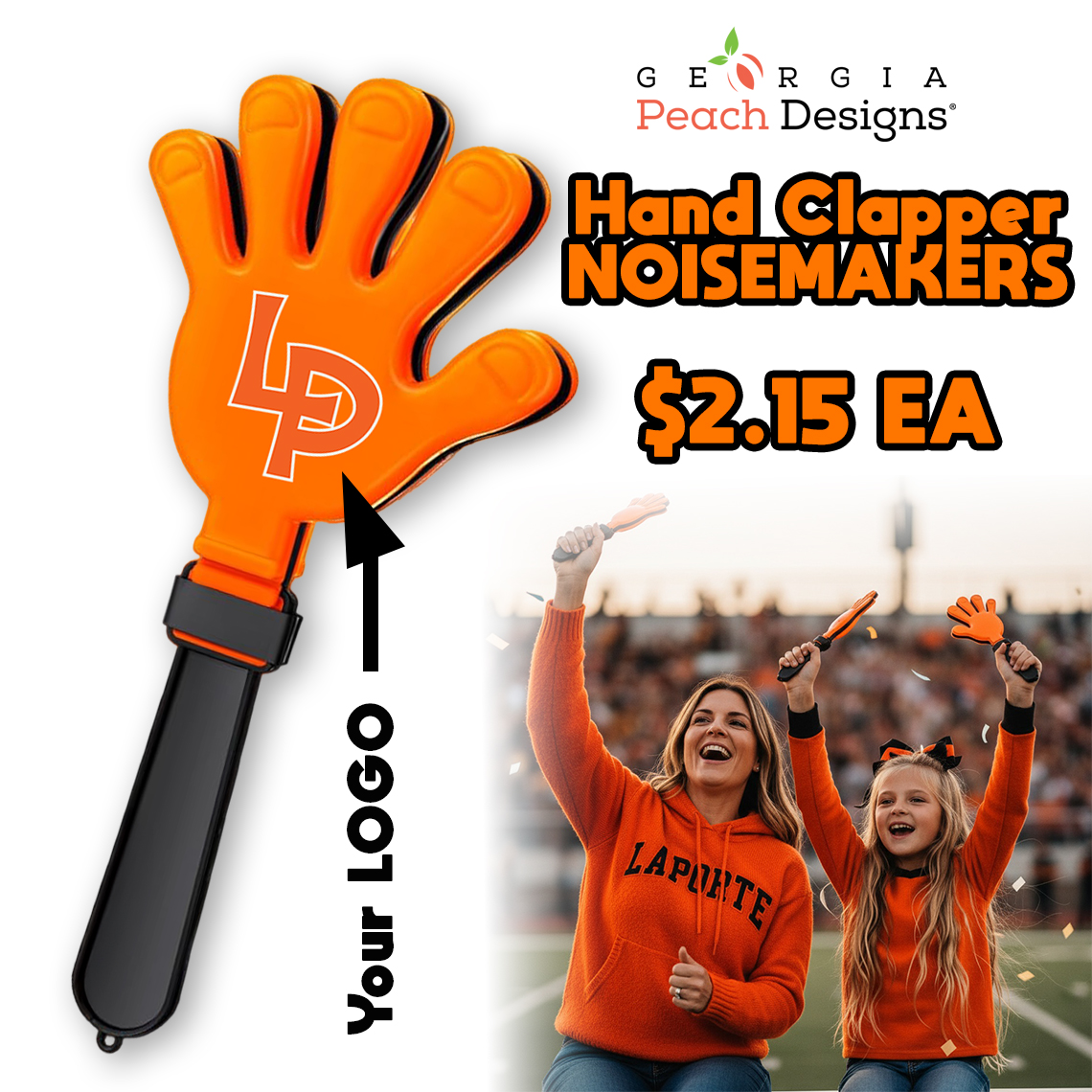 7.5 inch Plastic Hand Clappers | HandClappers_layout.jpg