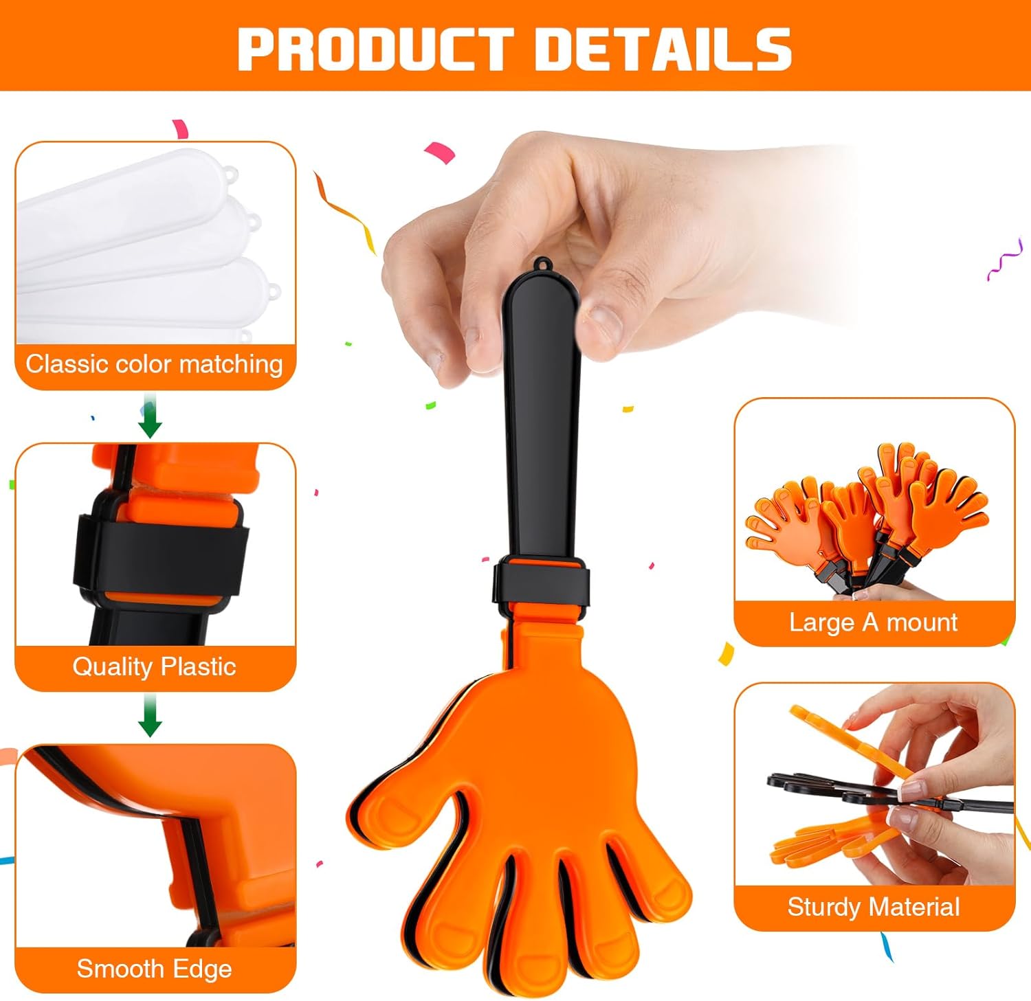 7.5 inch Plastic Hand Clappers | 717uMQ274YL._AC_SL1500_.jpg