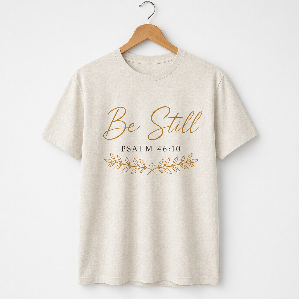 Be Still – Psalm 46:10 | Christian_graphic_t-shirt.png