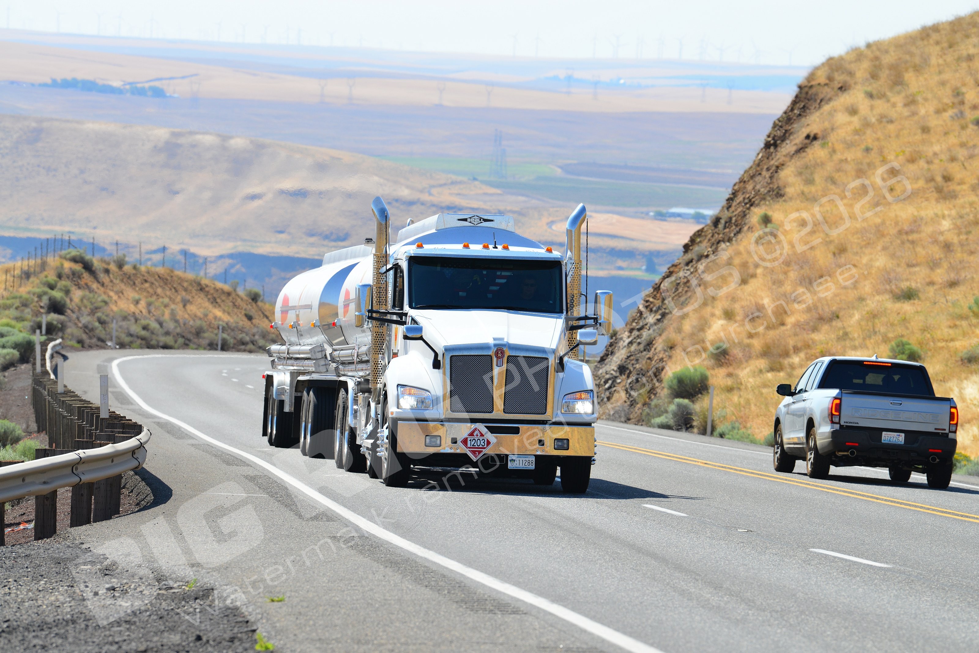 11288, Kenworth, Mary Hill Grade, Oregon, Tanker, US97, Wheeler Fuel, white