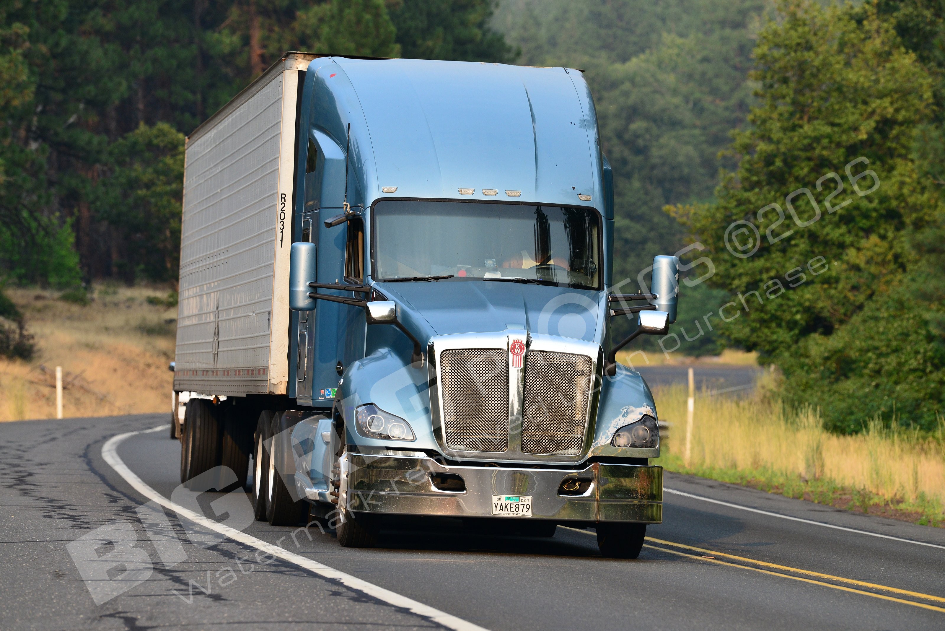 2539, BBF, BLUE, Kenworth, Plate yake879, T680, white