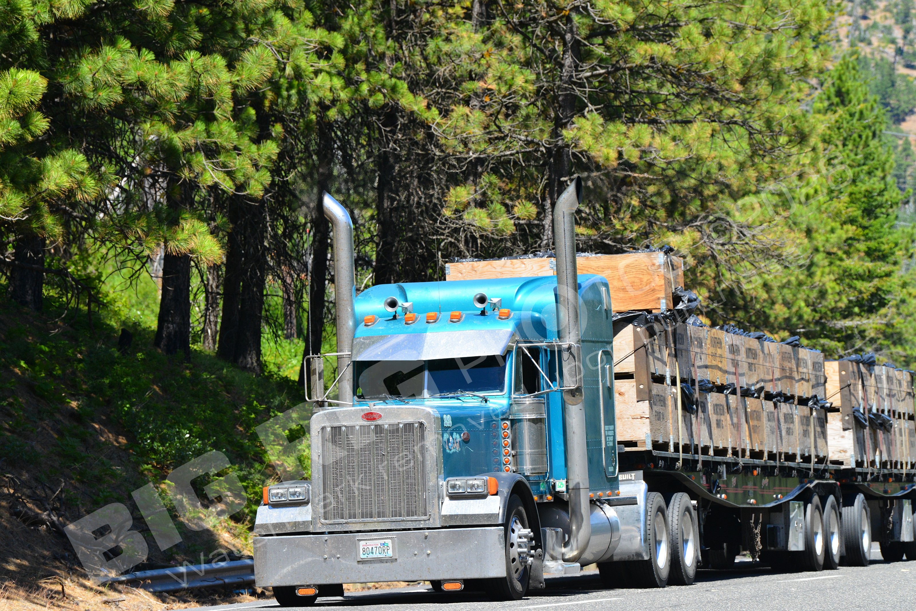 18, 80470rp, BBB, Flatbed, Kenworth, Logger, Peterbilt