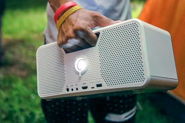 Dashbon Flicks Mobile Cordless Boombox Projector