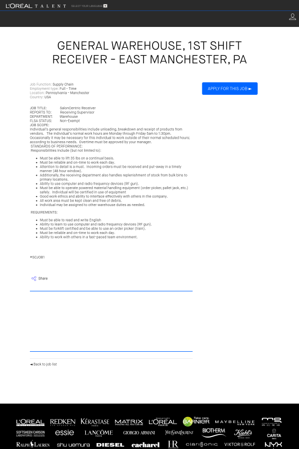 Receiving Supervisor Jobs a transportation supervisor may oversee the receiving and shipment of a companys goods Standards Receiving Supervisor Jobs est 1845develey mustard condiments corp is currently seeking qualified individuals forthe following positions Standards