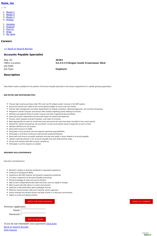 accounts payable specialist job description