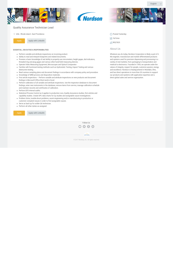 quality assurance technician job description