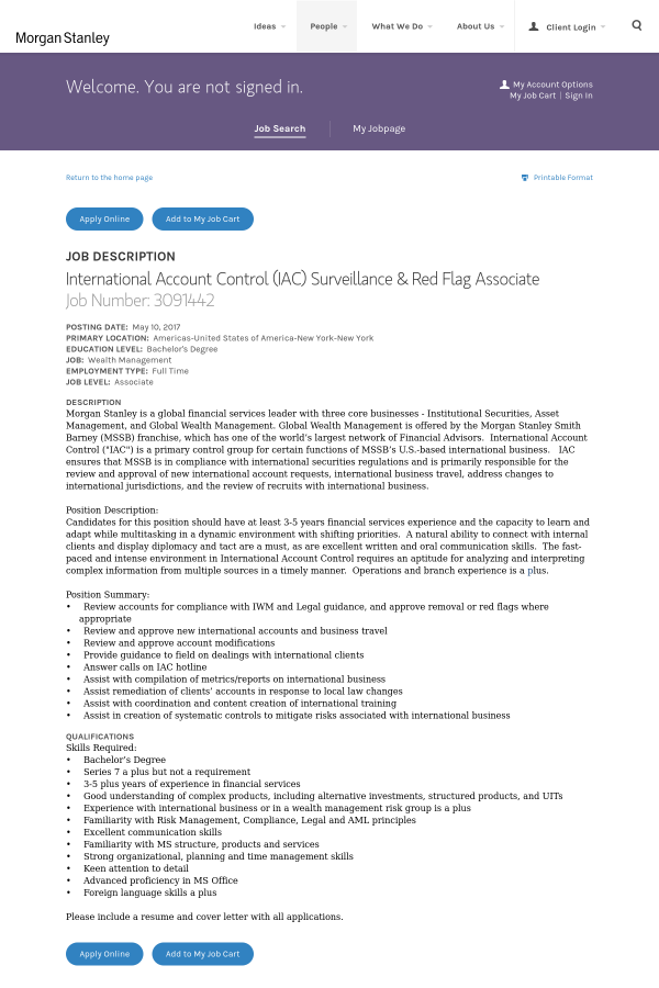 morgan stanley cover letter