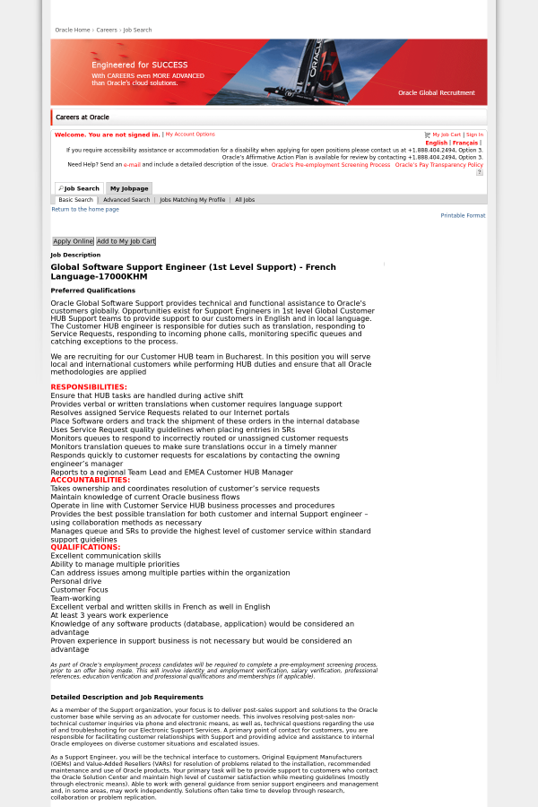 software support engineer job description