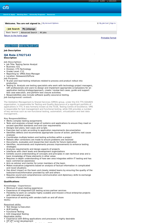 qa tester job description