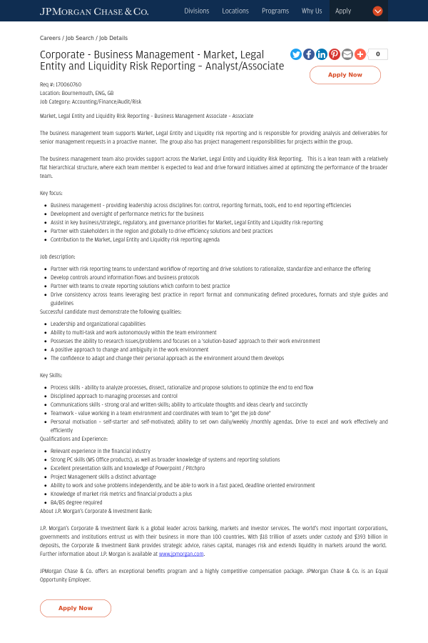 reporting analyst job description