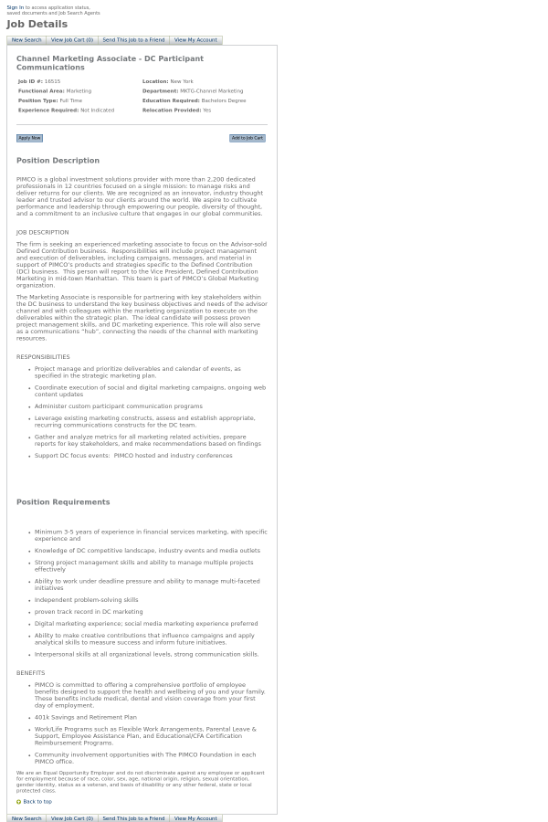 marketing associate job description