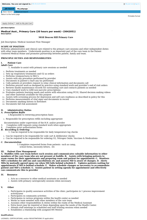 duties of a medical assistant