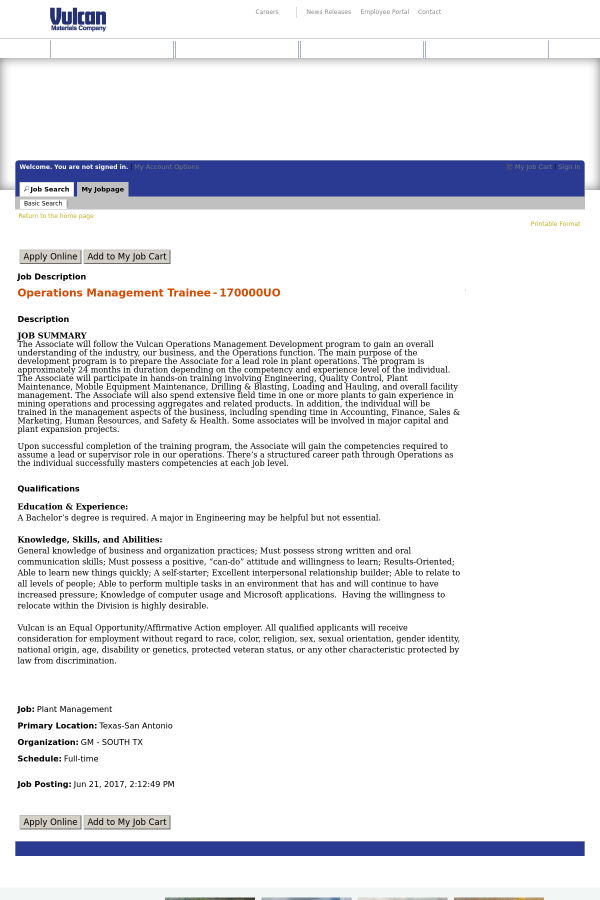 management trainee job description