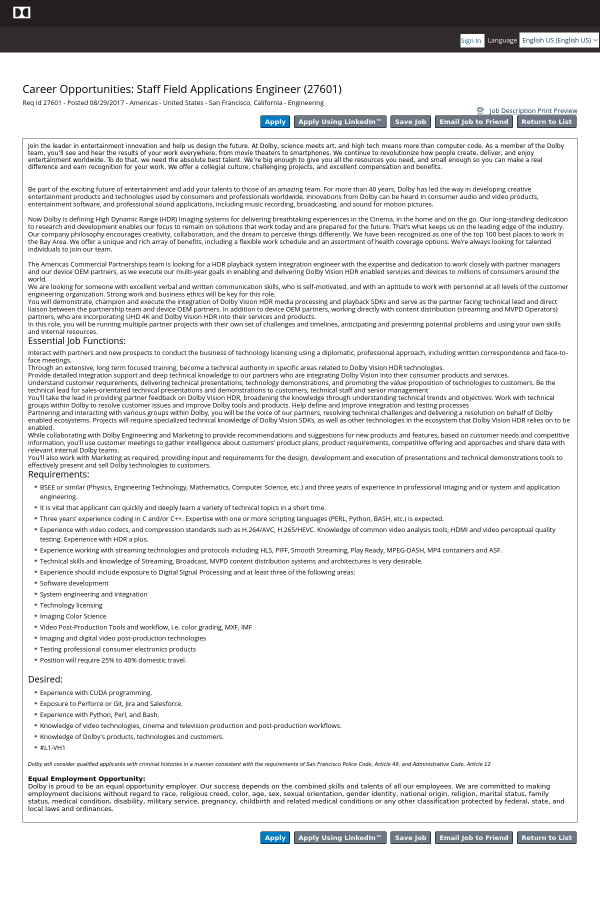 applications engineer job description