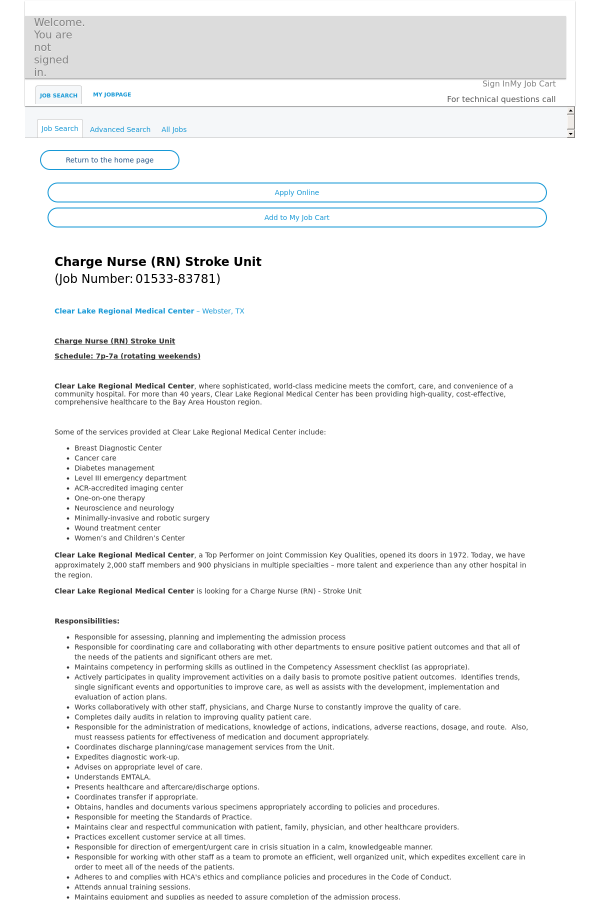 charge nurse responsibilities