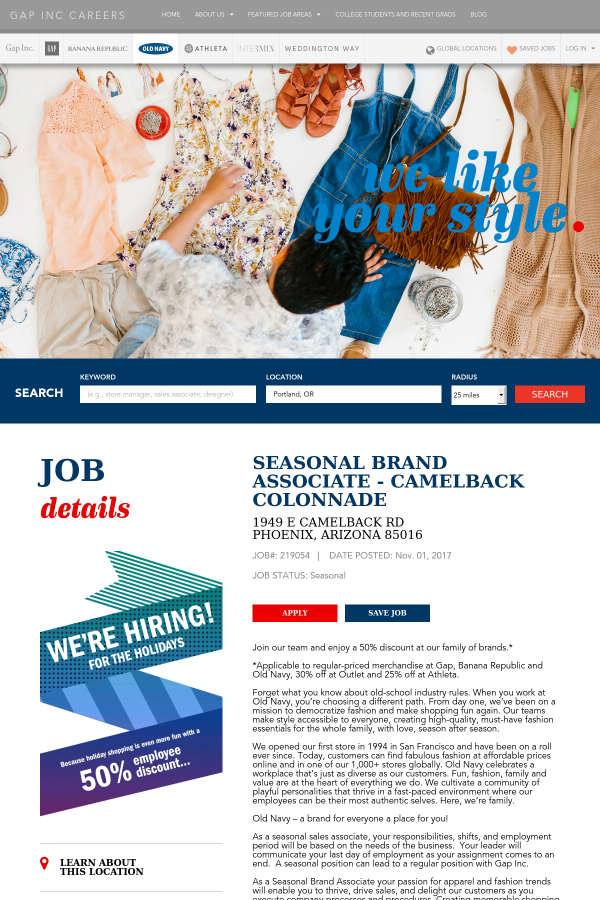 apparel associate job description