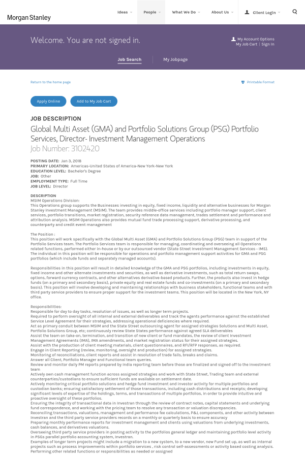 job search portfolio