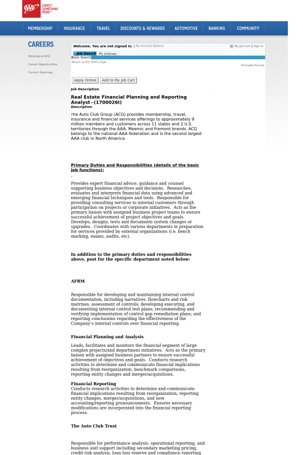 reporting analyst job description