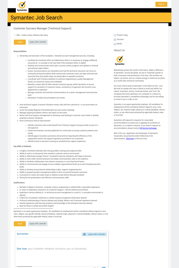 symantec customer service