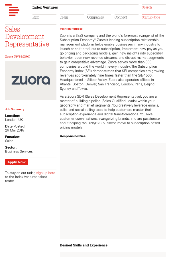 sales development representative job at zuora nyse zuo in london zuora careers
