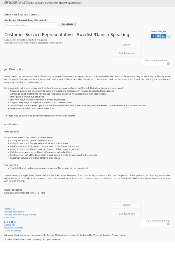 customer service representative swedish danish speaking job at how to become a good customer service representative