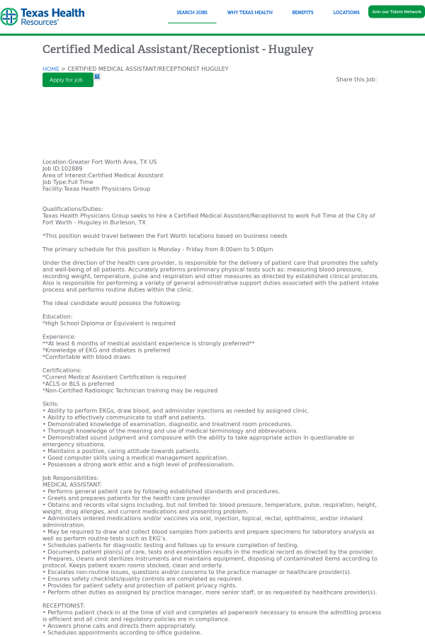non certified medical assistant