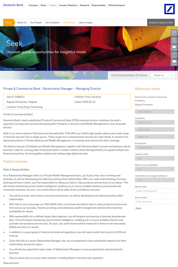 Private Commercial Bank Relationship Manager Managing