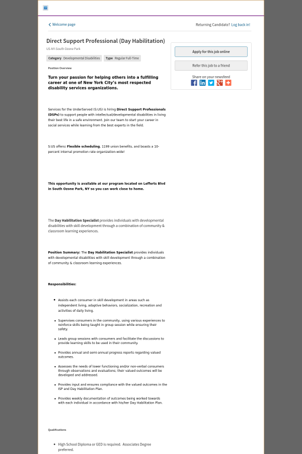 direct support professional day habilitation job at services for habilitation specialist