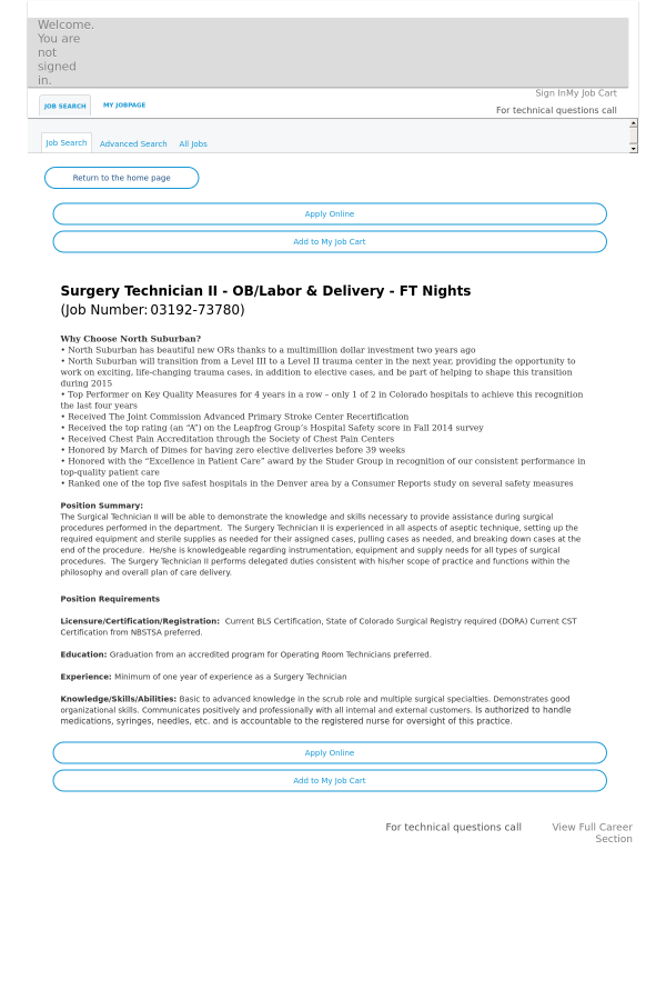 surgery technician ii ob labor delivery job at hca holdings surgical technician bls