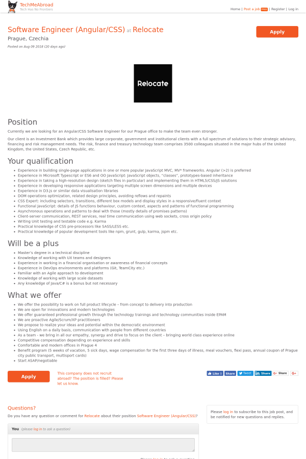 Full stack web developer cover letter image