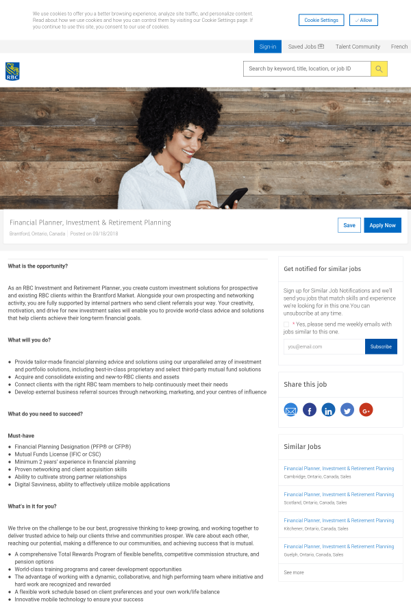 financial planner investment retirement planning job at royal