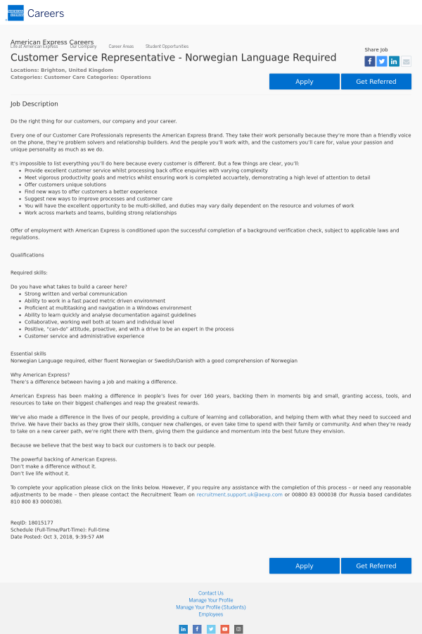customer service representative norwegian language required job at how to become a good customer service representative