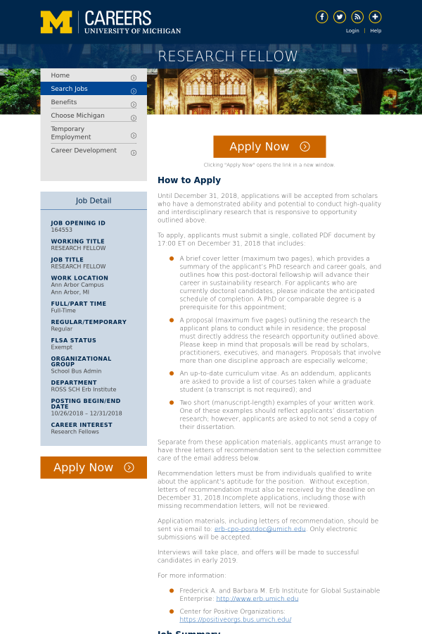 research fellow job at university of michigan in ann arbor mi u michigan letter recommendation