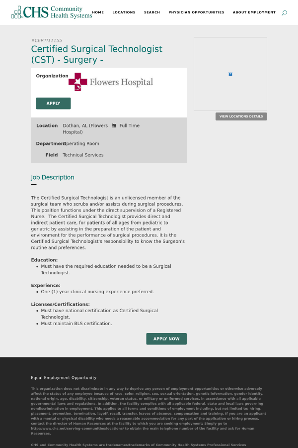 certified surgical technologist cst surgery job at community surgical technologist job description