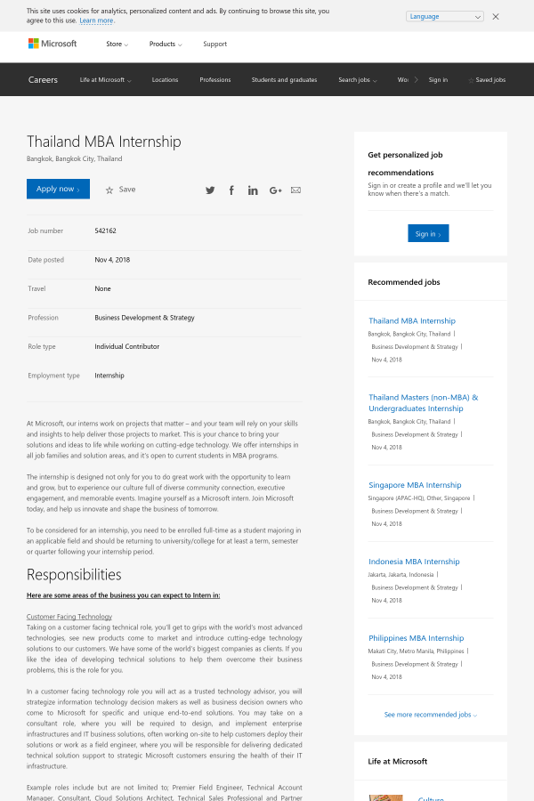 thailand mba internship job at microsoft in bangkok thailand microsoft internships apply