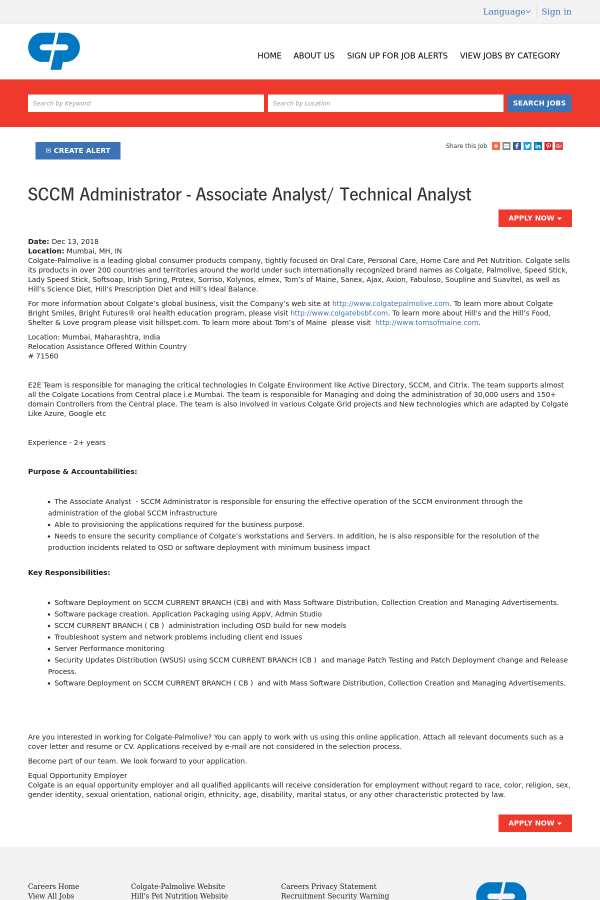 sccm administrator associate analyst technical analyst job at sccm resume