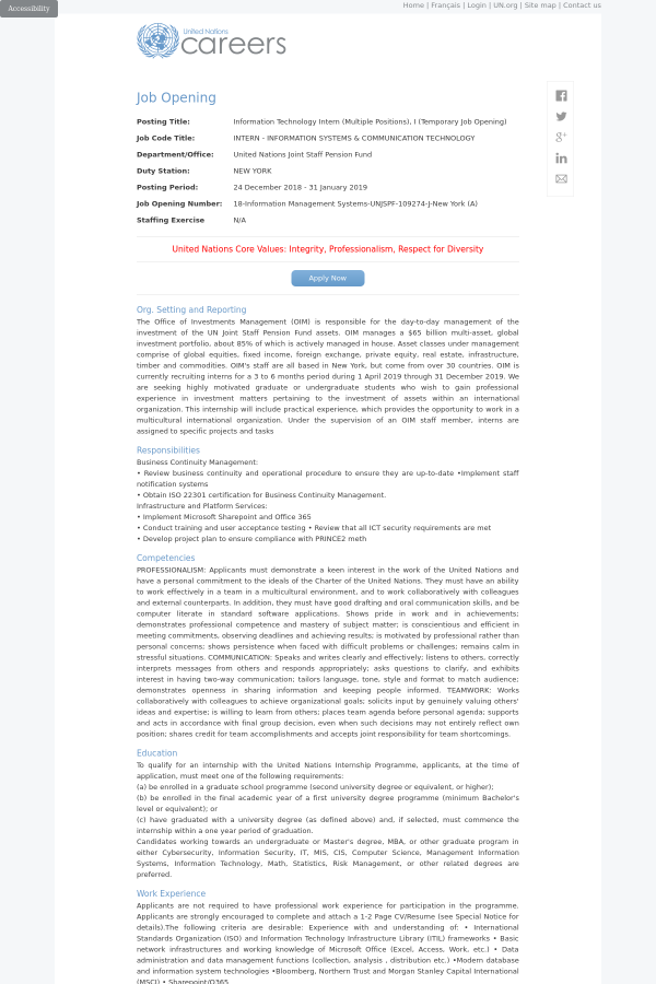 information technology intern multiple positions i temporary microsoft job opening
