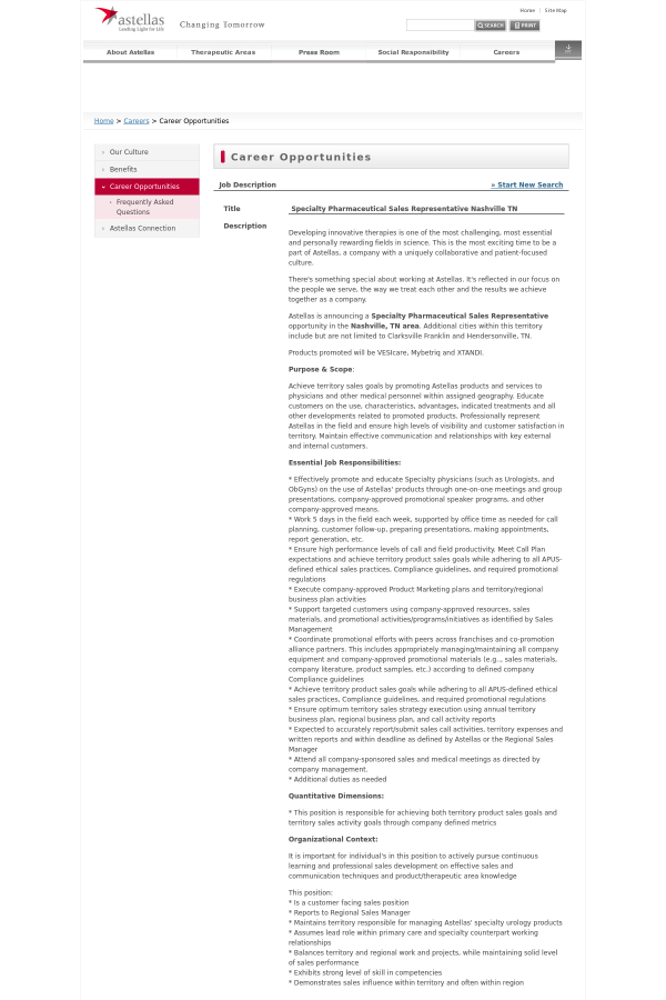 specialty pharmaceutical sales representative nashville tn job at pharma sales job description