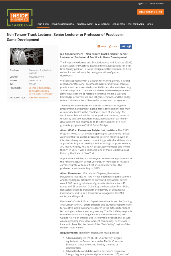 non tenure track lecturer senior lecturer or professor of practice rensselaer polytechnic institute letter of recommendation