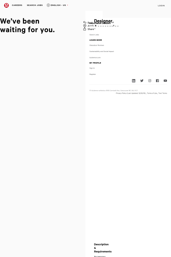 lululemon graphic design jobs